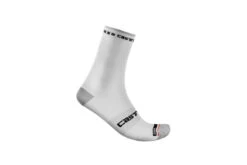 Castelli Rosso Corsa Pro Fietssokken Wit Heren
