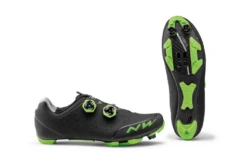Northwave Rebel 2 Fietsschoen Zwart/groen Heren