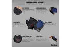 GripGrab ProGel Zomer Fietshandschoen Navy Unisex 8 GripGrab ProGel Zomer Fietshandschoen Navy Unisex -SpinGear Winkel 37093914 2