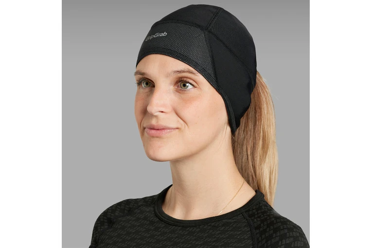 GirbGrab Ponytail Windproof Skull Cap Zwart Dames 4 GirbGrab Ponytail Windproof Skull Cap Zwart Dames - Afbeelding 2