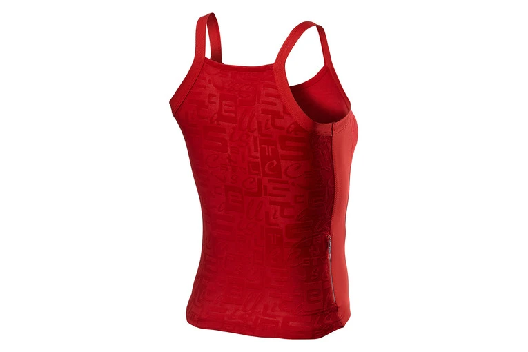 Castelli Promessa Jacquard Bavette Top Rood Dames 4 Castelli Promessa Jacquard Bavette Top Rood Dames - Afbeelding 2