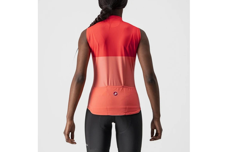 Castelli Velocissima Sleeveless Jersey Coral Flash/brilliant Pink Dames 4 Castelli Velocissima Sleeveless Jersey Coral Flash/brilliant Pink Dames - Afbeelding 2