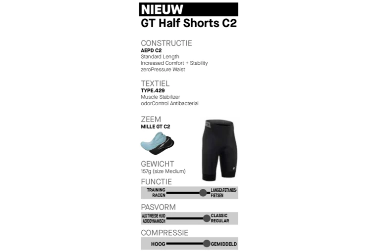 Assos Mille GT Half Short C2 Zwart Heren 6 Assos Mille GT Half Short C2 Zwart Heren - Afbeelding 4