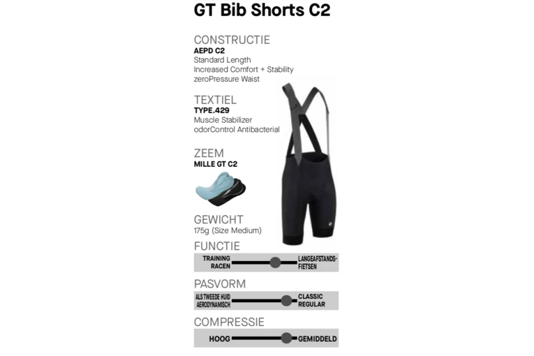 Assos Mille GT Bibshort C2 Zwart Heren 6 Assos Mille GT Bibshort C2 Zwart Heren - Afbeelding 4
