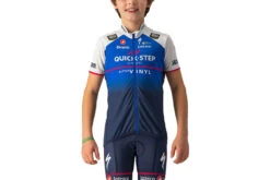 Quick-Step Alpha Vinyl Fietsshirt Blauw/wit KIDS