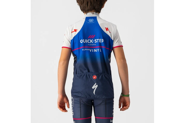 Quick-Step Alpha Vinyl Fietsshirt Blauw/wit KIDS 4 Quick-Step Alpha Vinyl Fietsshirt Blauw/wit KIDS - Afbeelding 2
