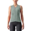 Castelli Anima 4 Sleeveless Fietsshirt Defender Green Dames