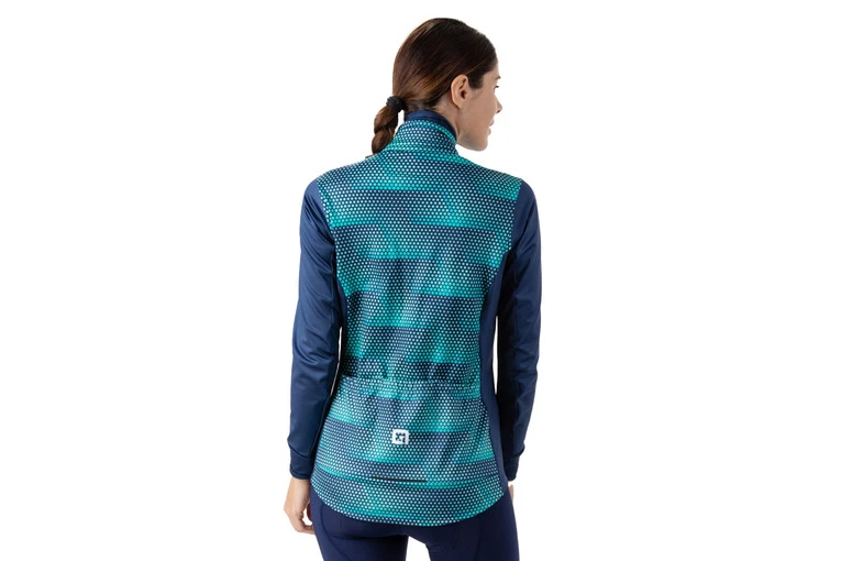 ALE Alé Solid Sharp Fietsjas Turquoise Pink Dames 4 ALE Alé Solid Sharp Fietsjas Turquoise Pink Dames - Afbeelding 2