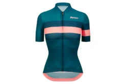 Santini Eco Sleek Bengal Jersey Teal Dames